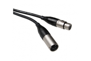 Amphenol DMX-5, M/F, 10m audio kabel Zwart