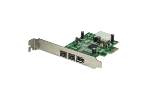 StarTech.com 3-poort 2b 1a 1394 PCI Express FireWire Adapterkaart