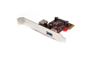 StarTech.com 2-poorts PCI Express SuperSpeed USB 3.0 kaart met UASP-ondersteuning 1 intern, 1 extern