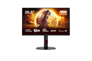 AOC G4 Q27G4SDR computer monitor 67,3 cm (26.5") 2560 x 1440 Pixels Quad HD QD-OLED Zwart, Rood