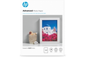 HP Advanced fotopapier, glanzend, 250 g/m2, 13 x 18 cm (127 x 178 mm), 25 vellen