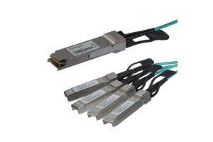 StarTech.com QSFP+ optische Breakout kabel - actief - Cisco QSFP-4X10G-AOC10M compatibel - 15 m