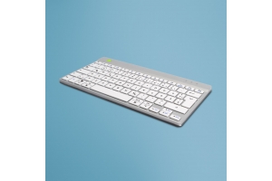 R-Go Tools Ergonomisch toetsenbord R-Go Compact Break, compact toetsenbord met pauzesoftware, QWERTZ (DE), Bluetooth, wit