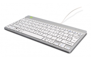 R-Go Tools Ergonomisch toetsenbord R-Go Compact Break, compact toetsenbord met pauzesoftware, AZERTY (FR), bedraad, wit