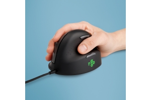 R-Go Tools Ergonomische muis R-Go HE Break met pauzesoftware, medium (handlengte 165-185mm), rechtshandig, bedraad, zwart