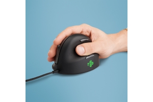 R-Go Tools Ergonomische muis R-Go HE Break met pauzesoftware, large (handlengte ≥ 185mm), rechtshandig, bedraad, zwart
