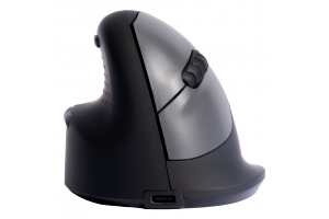 R-Go Tools Ergonomische muis R-Go HE Break met pauzesoftware, medium (handlengte 165-185mm), linkshandig, draadloos, zwart