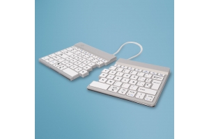 R-Go Tools Ergonomisch toetsenbord R-Go Split Break met pauzesoftware, gesplitst toetsenbord, QWERTY (ES), Bluetooth, wit