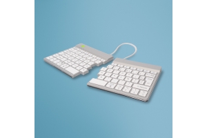 R-Go Tools Ergonomisch toetsenbord R-Go Split Break met pauzesoftware, gesplitst toetsenbord, AZERTY (FR), Bluetooth, wit