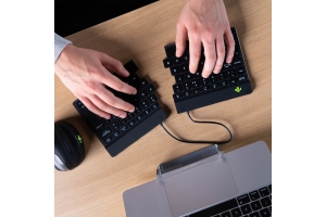 R-Go Tools Ergonomisch toetsenbord R-Go Split Break met pauzesoftware, gesplitst toetsenbord, QWERTY (UK), Bluetooth, zwart