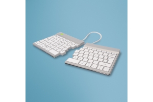 R-Go Tools Ergonomisch toetsenbord R-Go Split Break met pauzesoftware, gesplitst toetsenbord, QWERTY (UK), Bluetooth, wit