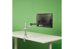 R-Go Tools Monitorarm R-Go Zepher, verstelbare enkele monitorarm, 100% circulair, tot 8 kg draagvermogen, zwart