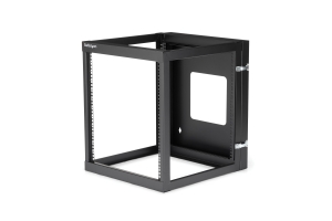 StarTech.com 4 Post 12U Scharnierend Wall-Mount Server Rack, 19" Open Frame Netwerk Rack, 50cm Montage Diepte, Swing Out Data Rack voor IT/AV/Patchpaneel/Computer