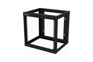 StarTech.com 2 Post 9U Heavy-Duty Wandmonteerbare Server Rack, 19" Open Frame Netwerk Rack, 45cm Diep, Data Rack voor IT/AV/Patchpaneel/Computer Apparatuur, Incl Kooimoeren en Schroeven