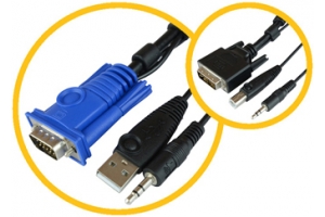 Raritan RSS-CBL-VGA toetsenbord-video-muis (kvm) kabel Zwart, Blauw 1,8 m