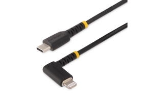 StarTech.com 1m Duurzame USB-C naar Lightning Kabel - USB 2.0 naar Lightning Laadkabel met Rechtse Hoek - Fast Charge en Sync USB-C Lightningkabel - Apple MFi Certified iPhone Lader