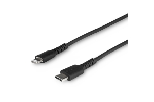StarTech.com Premium USB-C naar Lightning Kabel 1m Zwart - USB Type C naar Lightning Charge & Sync Oplaadkabel - Verstevigd met Aramide Vezels - Apple MFi Gecertificeerd - iPad Air iPhone 12