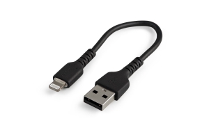 StarTech.com Premium USB-C naar Lightning Kabel 15cm Zwart - USB Type C naar Lightning Charge & Sync Oplaadkabel - Verstevigd met Aramide Vezels - Apple MFi Gecertificeerd - iPad Air iPhone 12
