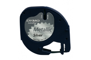 DYMO S0721730 labelprinter-tape Zwart op metallic