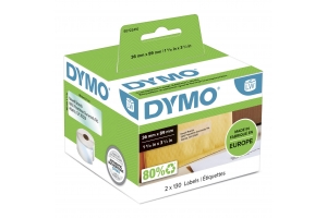 DYMO originele grote LabelWriter adreslabels | 36 mm x 89 mm | 12 rollen met elk 260 labels (1560 zelfklevende etiketten) | Geschikt voor de LabelWriter labelprinters | Gemaakt in Europa
