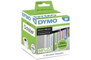 DYMO originele LabelWriter labels voor ordners | 59 mm x 190 mm | 110 zelfklevende etiketten | Geschikt voor de LabelWriter labelprinters | gemaakt in Europa