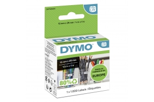 DYMO originele kleine LabelWriter multifunctionele labels | 13 mm x 25 mm | 1000 zelfklevende etiketten | Gemakkelijk te verwijderen labels voor de LabelWriter labelprinters | Gemaakt in Europa