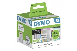 DYMO originele LabelWriter multifunctionele labels | 57 mm x 32 mm | 1000 zelfklevende etiketten | Geschikt voor de LabelWriter labelprinters | Gemaakt in Europa