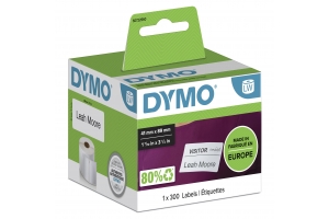 DYMO originele LabelWriter kleine naambadgelabels | 41 mm x 89 mm | Zelfklevend | Rol van 300 gemakkelijk te verwijderen labels | voor de LabelWriter labelprinters | Gemaakt in Europa