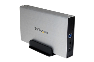 StarTech.com Externe USB 3.0 naar 3,5" SATA III SSD/HDD Behuizing met UASP - Zilver/Aluminium - USB naar 3.5" SATA Harde Schijf Behuizing