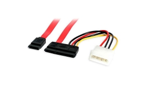 StarTech.com SATA18POW SATA-kabel 0,457 m SATA 7-pin + Molex (4-pin) Rood