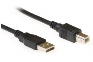 Eminent USB 2.0, 1.8m USB-kabel 1,8 m USB A USB B Zwart