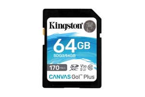 Kingston Technology 64GB SDXC Canvas Go Plus 170R C10 UHS-I U3 V30