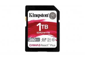 Kingston Technology 1TB Canvas React Plus SDXC UHS-II 280R/150W U3 V60 voor Full HD/4K