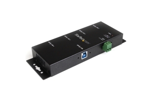 StarTech.com 4-Port USB 3.0 Hub (5Gbps) | Metalen industriële USB-A Hub | Wand- of Bureau-monteerbare USB Data Hub | TAA Compliant USB Extender Hub