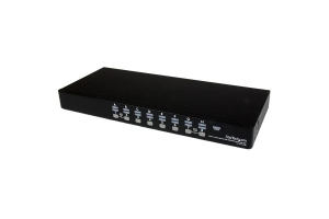 StarTech.com 16-poort 1U-Rack USB KVM-switch met OSD en Bekabeling