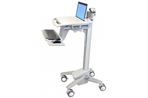 Ergotron StyleView EMR Laptop Cart, SV40 Aluminium, Grijs, Wit Multimediawagentje