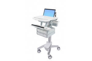 Ergotron StyleView Aluminium, Grijs, Wit Laptop Multimediawagentje