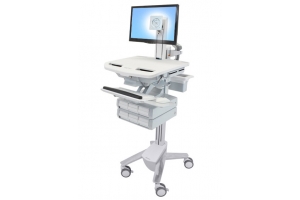 Ergotron StyleView Aluminium, Grijs, Wit Vlakke paneel Multimediawagentje