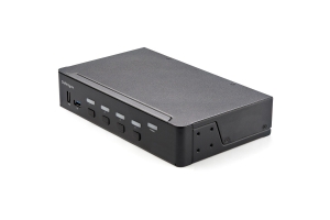 StarTech.com 4 Port Single Monitor KVM HDMI Switch, 4K 60Hz Ultra HD HDR, Desktop Hub 4K HDMI 2.0 KVM Schakelaar met 2x USB 3.0 (5Gbps) & 4x USB 2.0 HID, Audio, Hotkey Switching, TAA