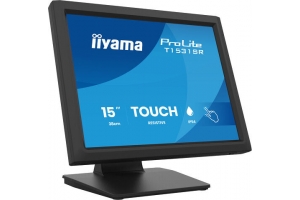 iiyama ProLite T1531SR-B2S computer monitor 38,1 cm (15") 1024 x 768 Pixels XGA Touchscreen Tafelblad Zwart