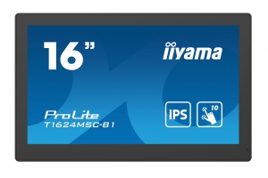 iiyama T1624MSC-B1 beeldkrant Interactief flatscreen 39,6 cm (15.6") LCD 450 cd/m² Full HD Zwart Touchscreen 24/7