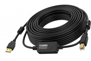 Vision TC 10MUSB+/BL/2 USB-kabel USB 2.0 10 m USB A USB B Zwart