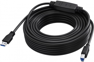 Vision TC 15MUSB3.0+/BL USB-kabel USB 3.2 Gen 1 (3.1 Gen 1) 15 m USB C USB B Zwart