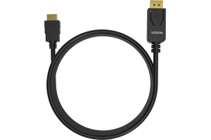 Vision TC 1MDPHDMI/BL video kabel adapter 1 m DisplayPort HDMI Type A (Standaard) Zwart