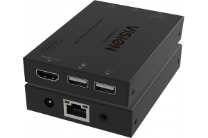 Vision HDMI-over-IP Receiver AV-receiver Zwart
