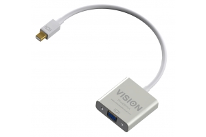 Vision TC-MDPVGA video kabel adapter 0,220 m Mini DisplayPort VGA (D-Sub) Wit