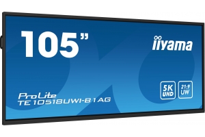 iiyama TE10518UWI-B1AG beeldkrant Digitaal A-kaart 2,67 m (105") LED Wifi 450 cd/m² 5K Ultra HD Zwart Touchscreen Type processor Android 24/7