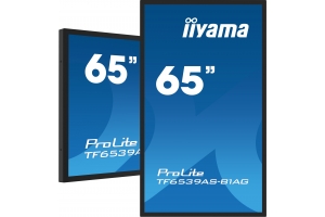 iiyama TF6539AS-B1AG beeldkrant Kiosk-ontwerp 163,8 cm (64.5") LED 435 cd/m² 4K Ultra HD Zwart Touchscreen Type processor Android 11 24/7