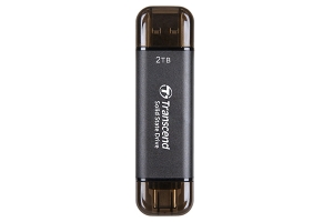 Transcend TS2TESD310C externe solide-state drive 2 TB USB Type-a naar USB Type-C 3.2 Gen 2 (3.1 Gen 2) Zwart