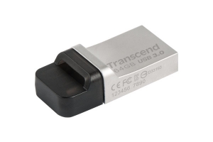 Transcend JetFlash 880 OTG 64GB USB flash drive USB Type-A / Micro-USB 3.2 Gen 1 (3.1 Gen 1) Zwart, Zilver